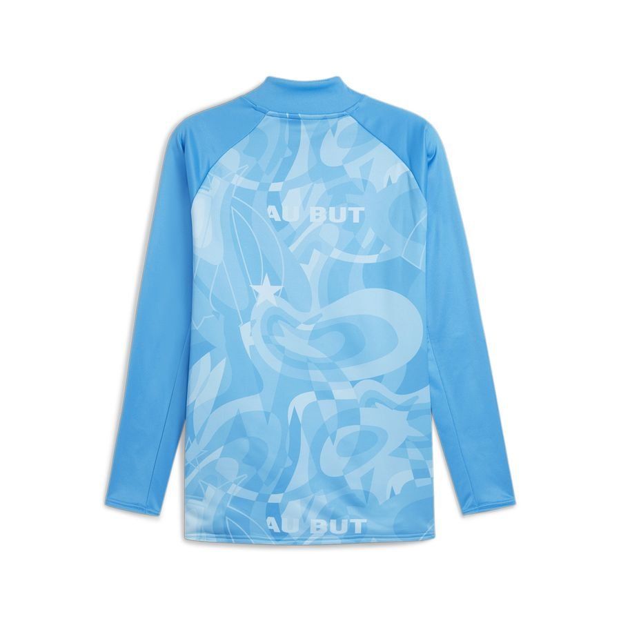 Marseille Sweatshirt Pre Match - Bleu Azur/Clyde Royal Long Sleeves - Men's-SoccerKits Hub | Buy Soccer Jerseys Online